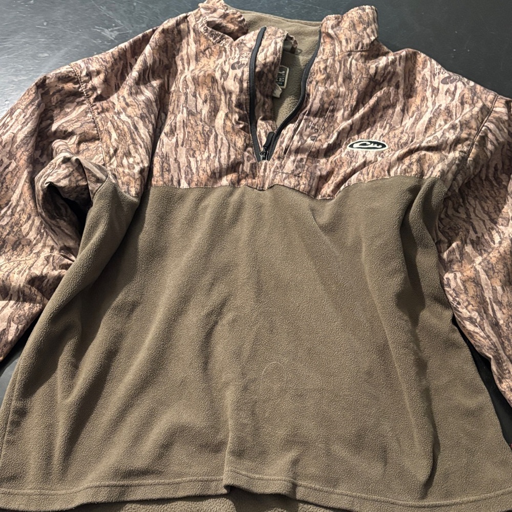 Drake Olive and Tan Fleece Jacket